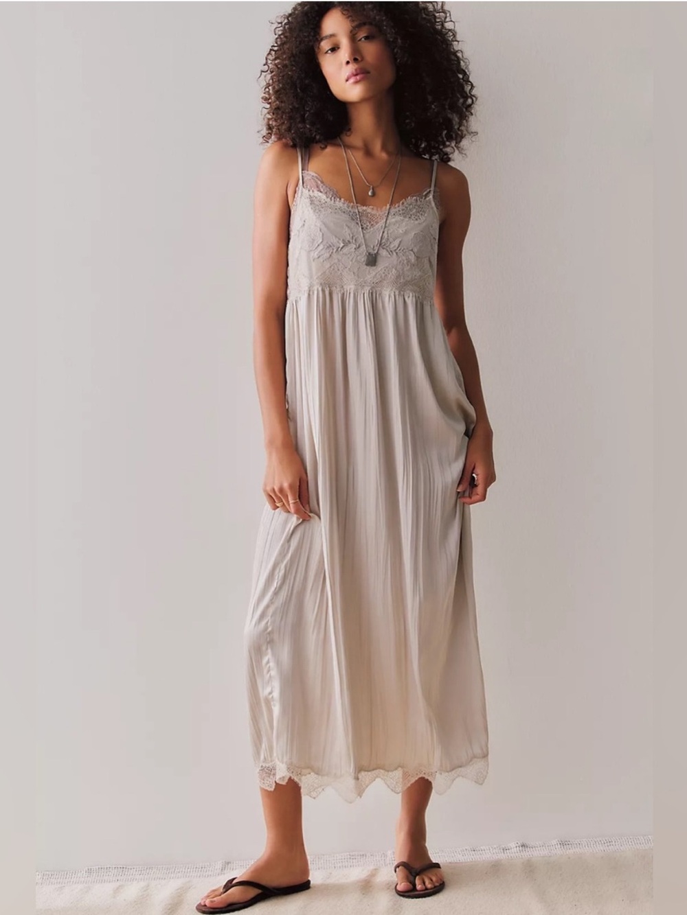 NWT Free People Table For Two Midi Slip Dress